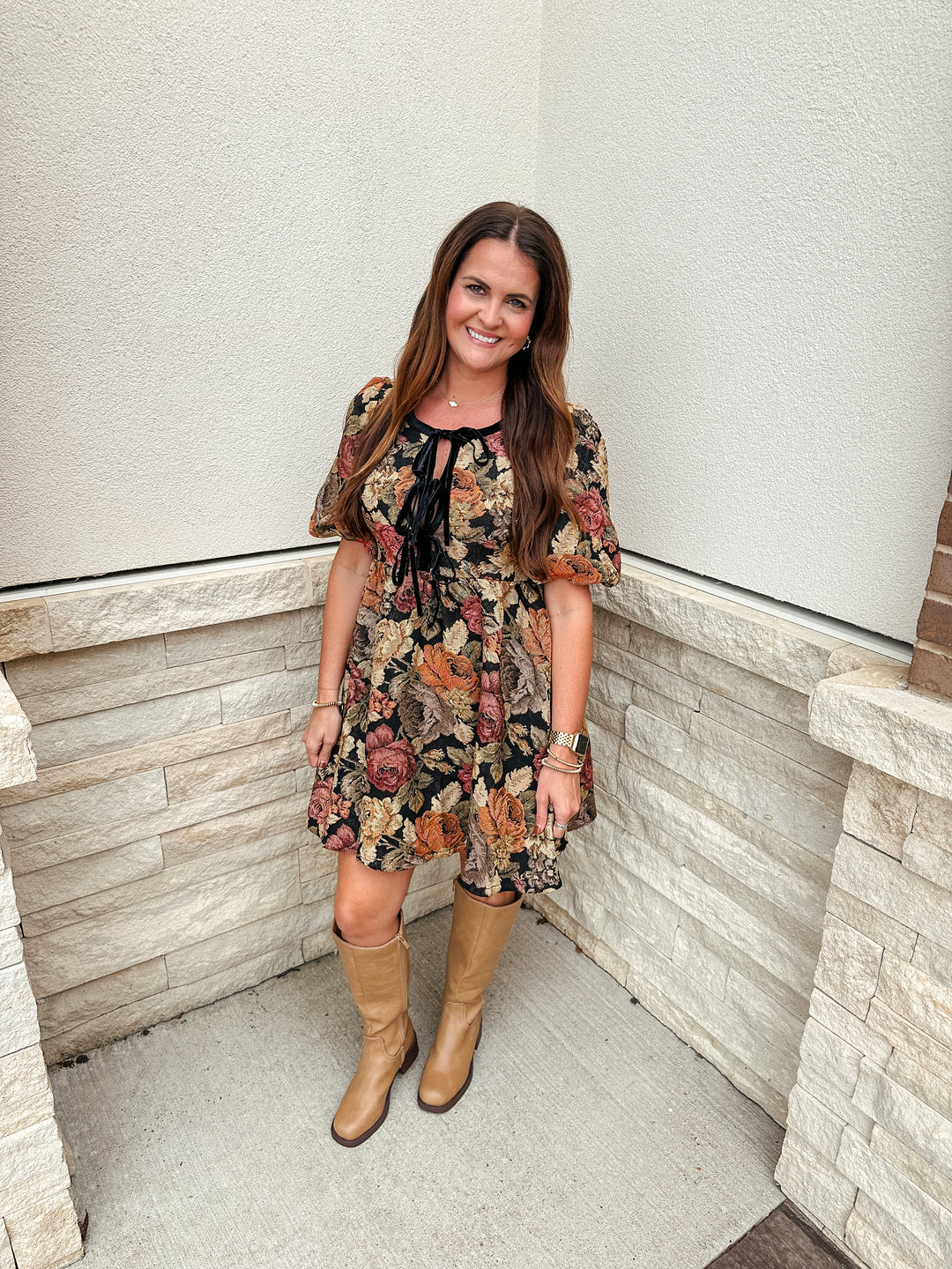 Floral tie up Dress