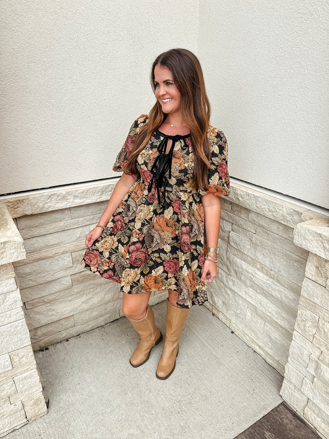 Floral tie up Dress
