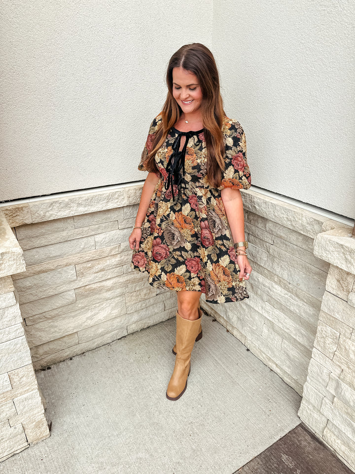 Floral tie up Dress