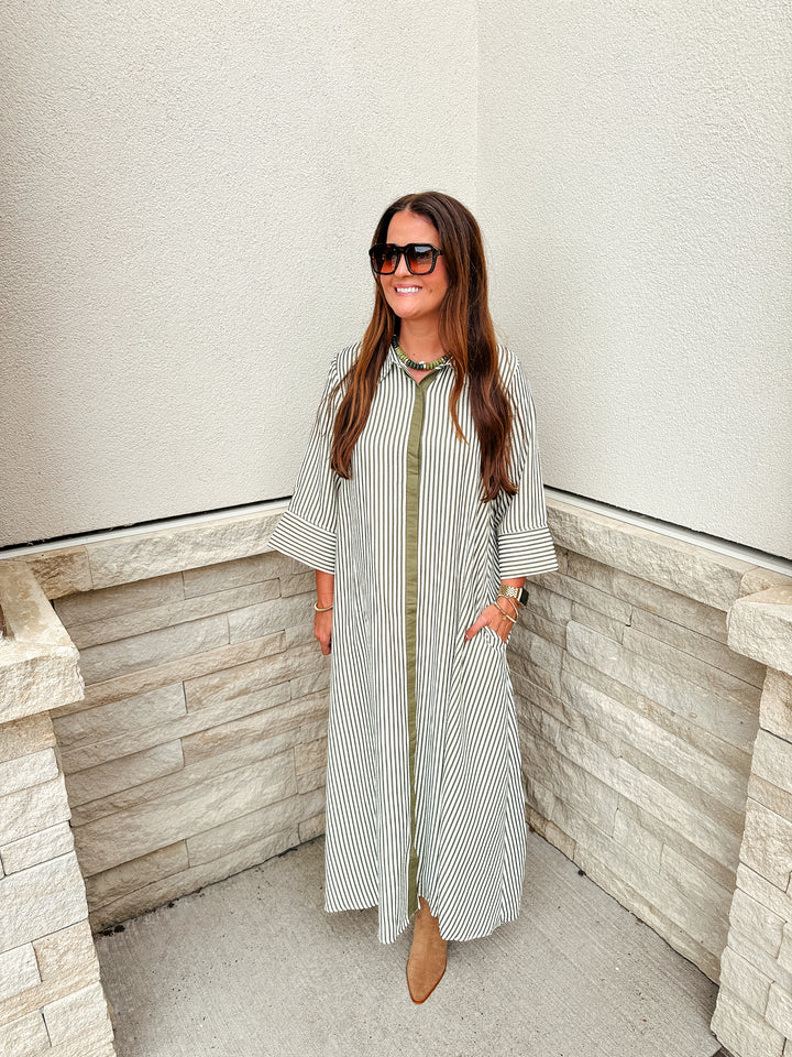 Go For it Stripe Maxi: Olive