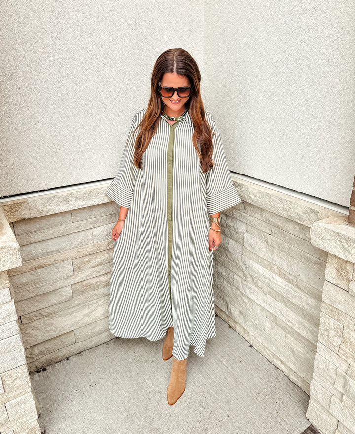 Go For it Stripe Maxi: Olive