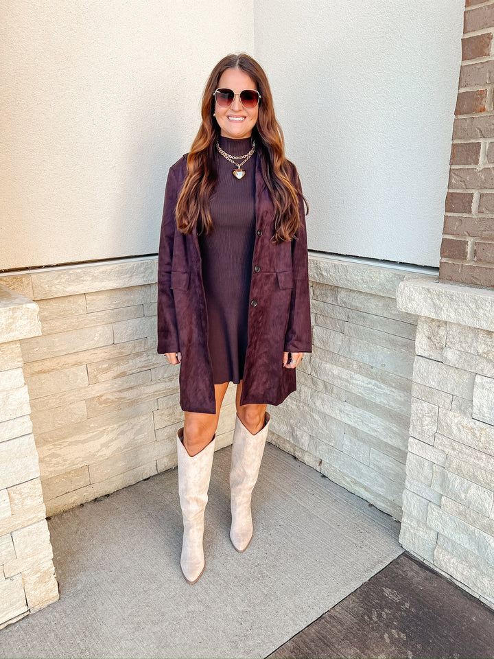 Chocolate Suede Blazer