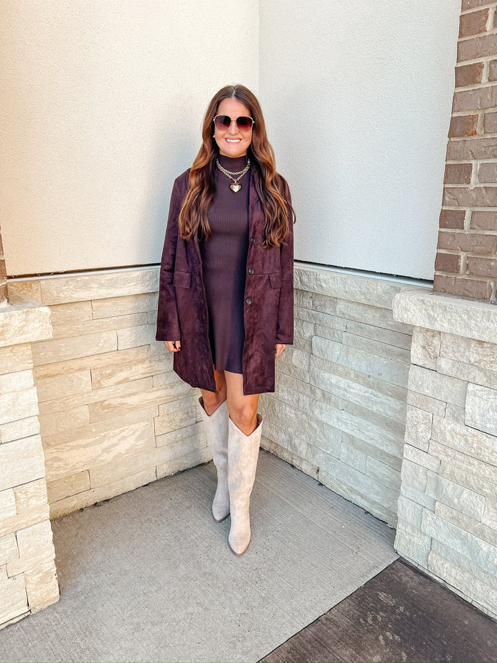 Chocolate Suede Blazer