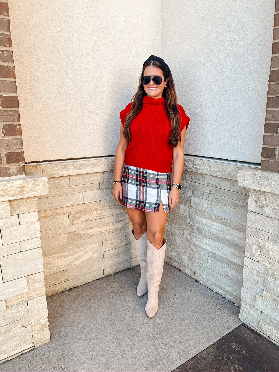 Hope Sleeveless Cropped Turtleneck Sweater