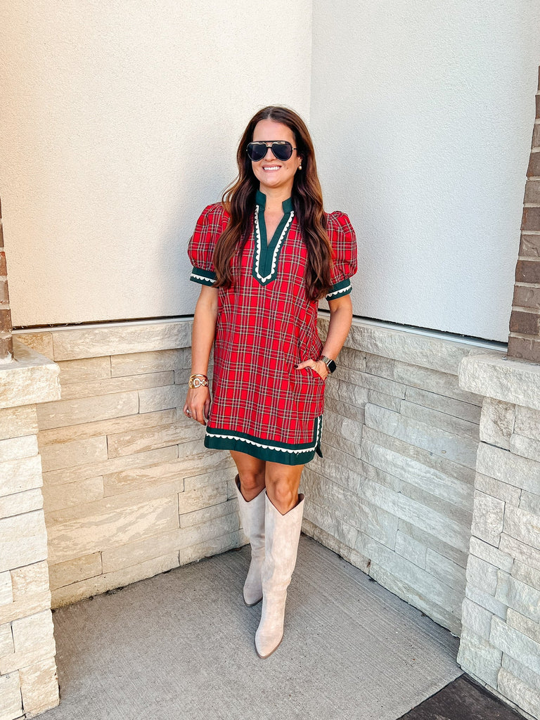 tartan christmas dresses Plaid Dress – Amour Boutique Select Size:40 Holiday Dress Guest Attire Summer Wedding PREPPY