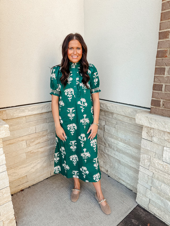 Green Floral Maxi