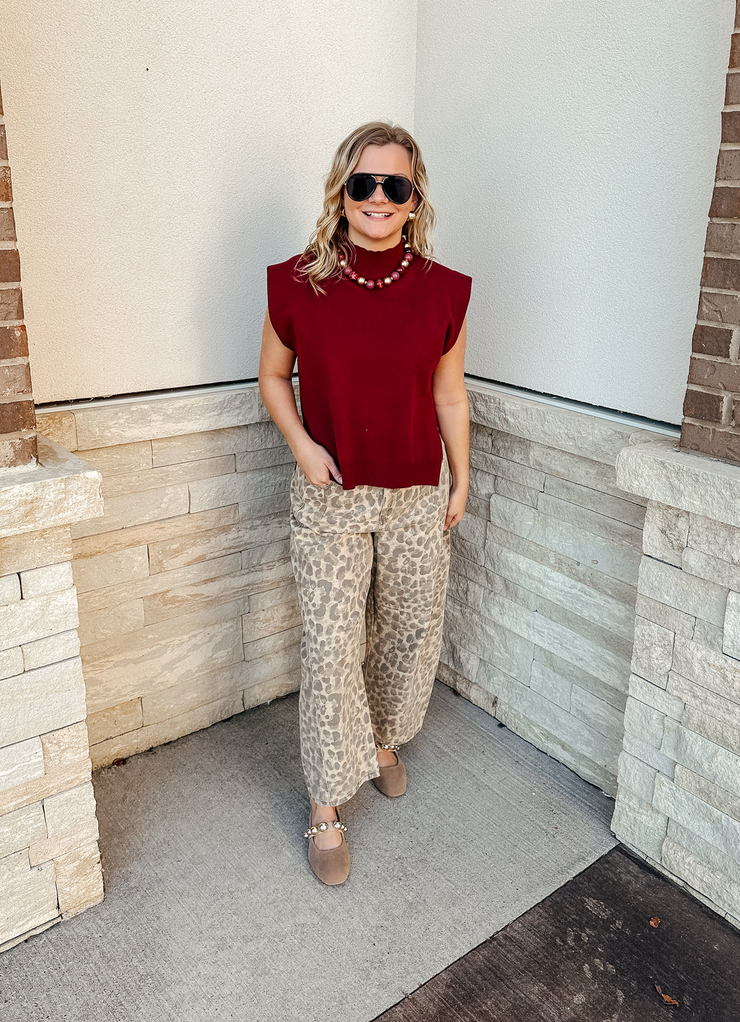 Leopard Barrel Jeans