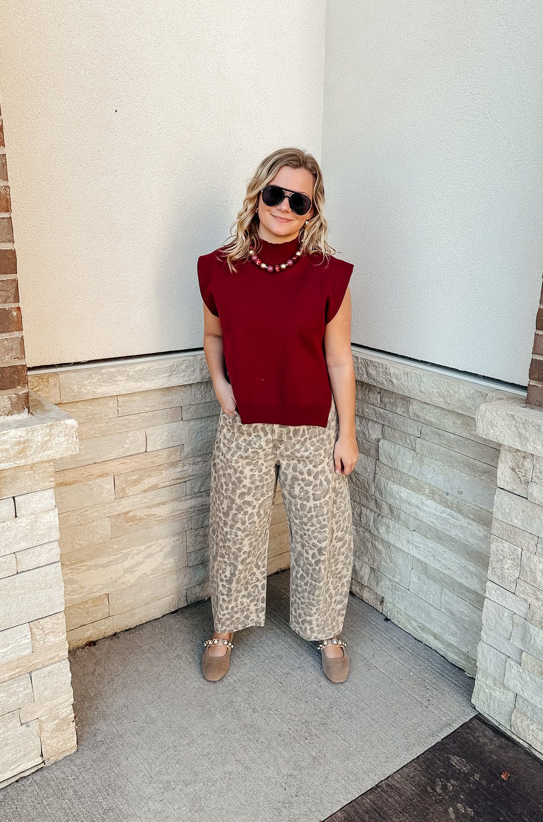 Leopard Barrel Jeans