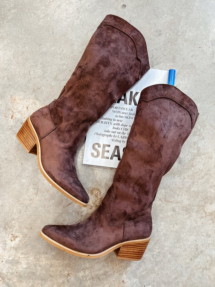 Juliette Suede Boots: Brown