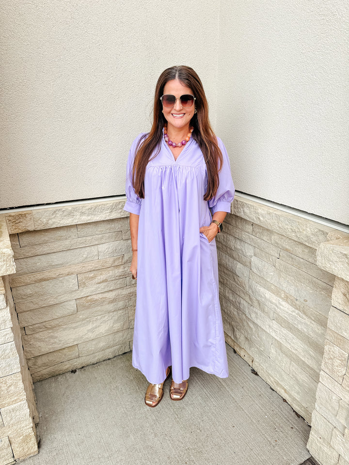 Lovely Lavender Midi Dress