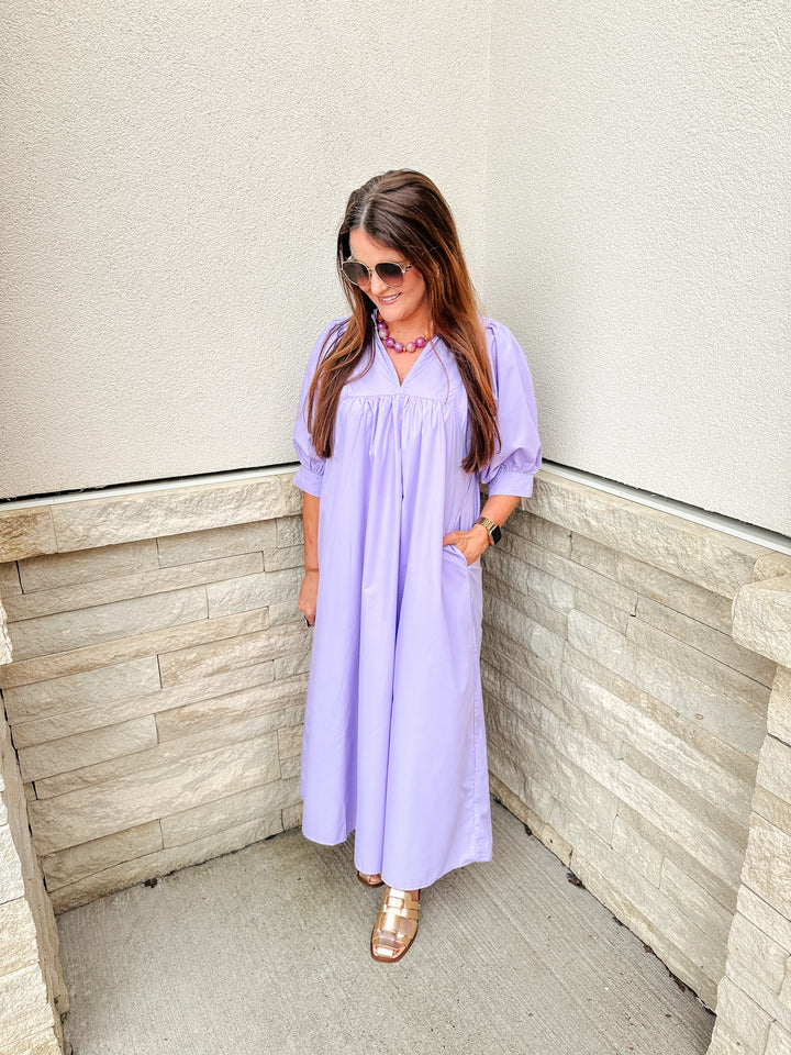 Lovely Lavender Midi Dress