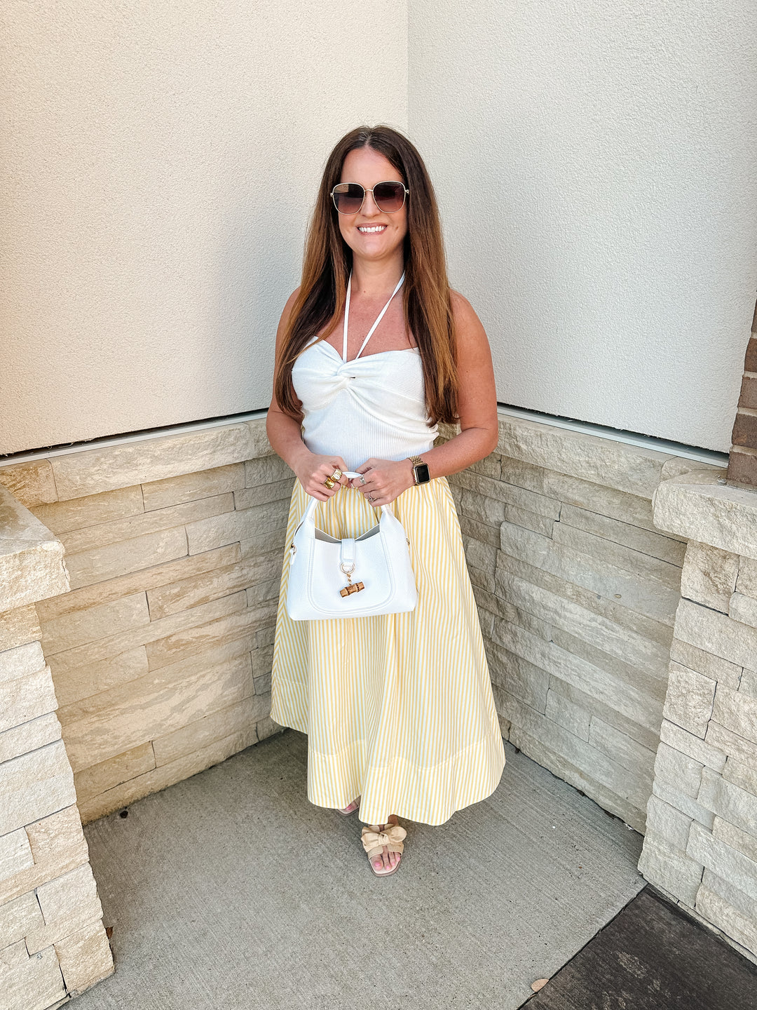 Knit Sweater ribbed Halter Top