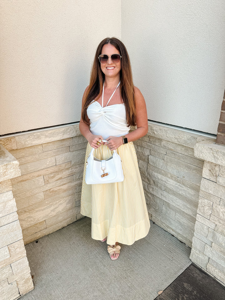 Knit Sweater ribbed Halter Top