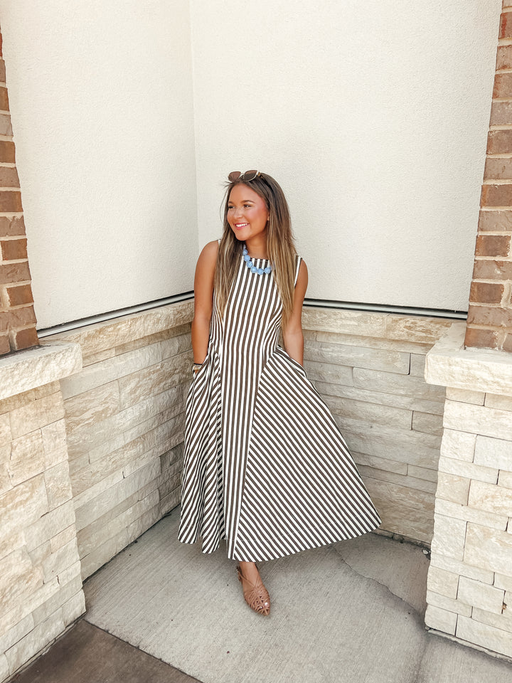 Espresso Stripe Dress