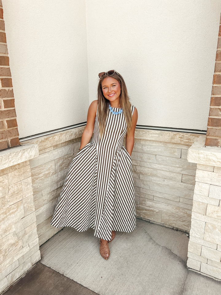 Espresso Stripe Dress