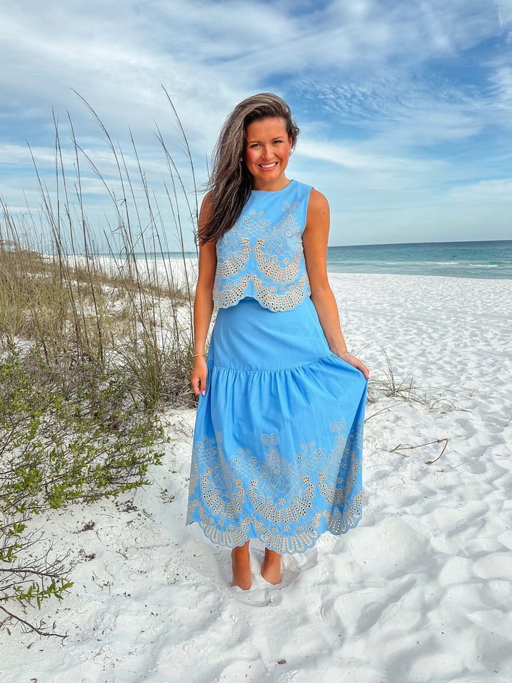 Summer Eyelet Set Top