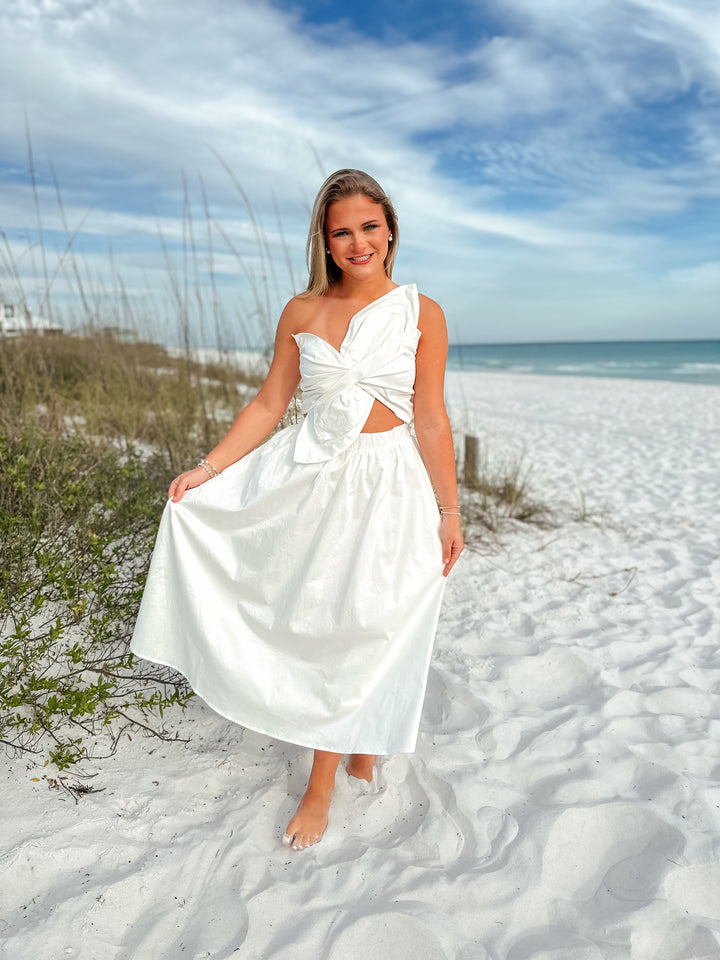 Beach Classy White Midi dress
