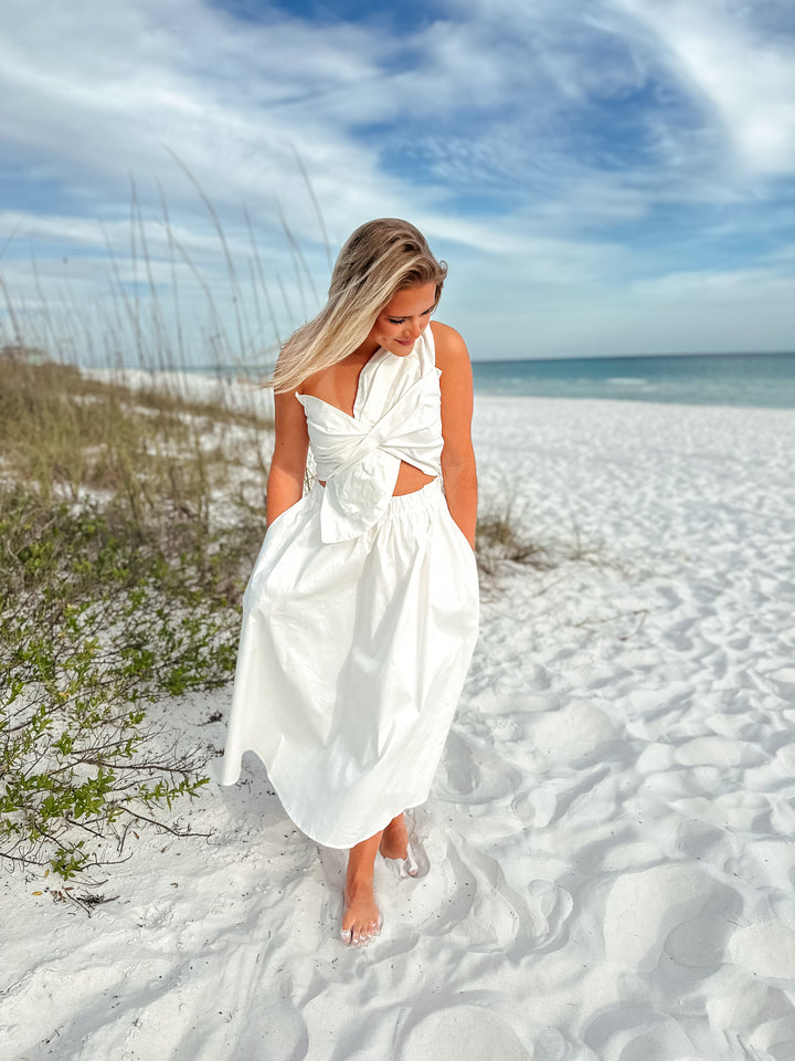 Beach Classy White Midi dress