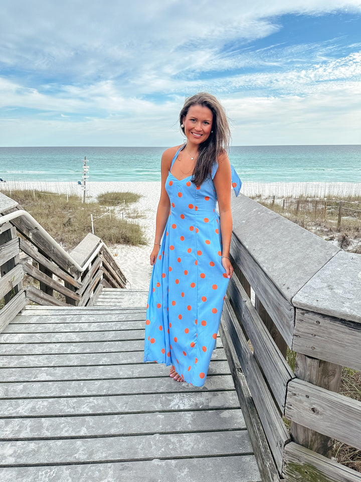 Darling Dots Light Blue Midi