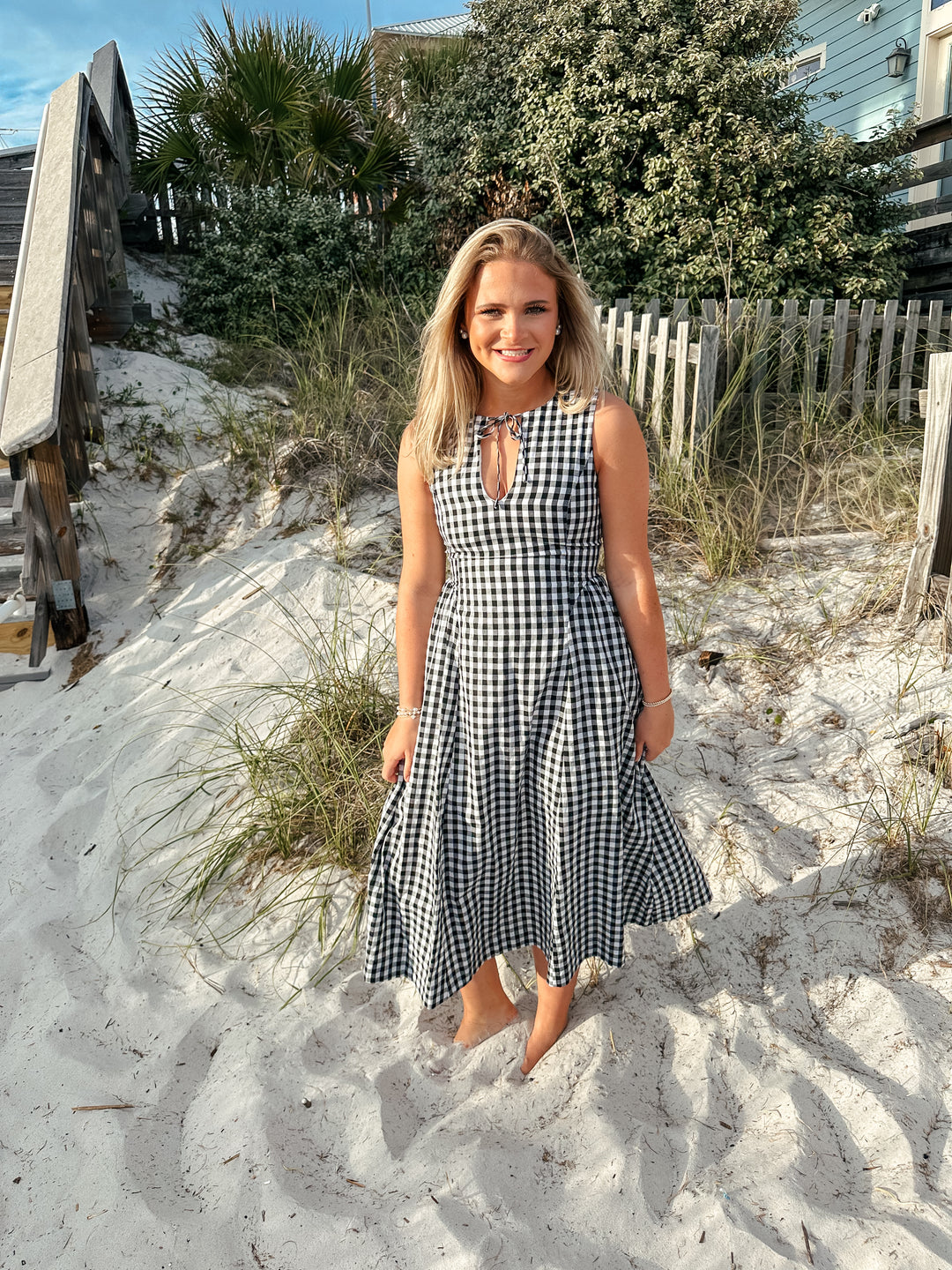 Dania Gingham Maxi Dress