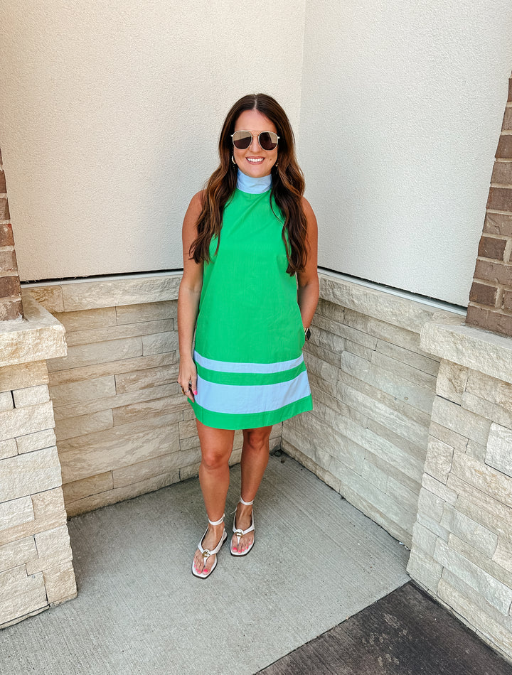 The Nantucket Knot Shift Dress: Green