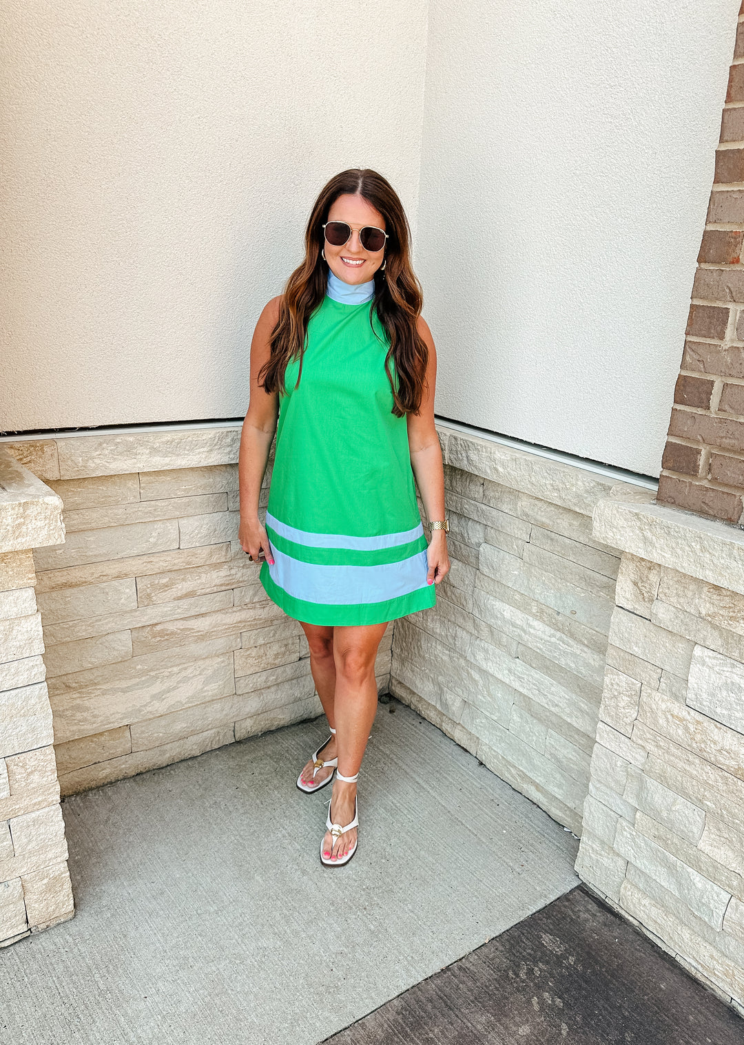 The Nantucket Knot Shift Dress: Green