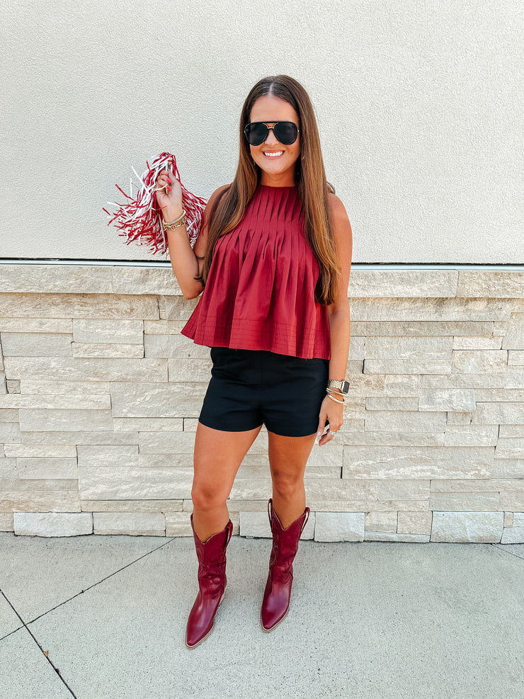 Anna Top: Burgundy
