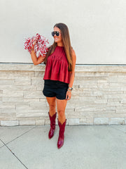 Anna Top: Burgundy