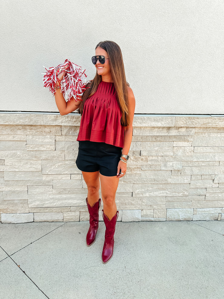 Anna Top: Burgundy