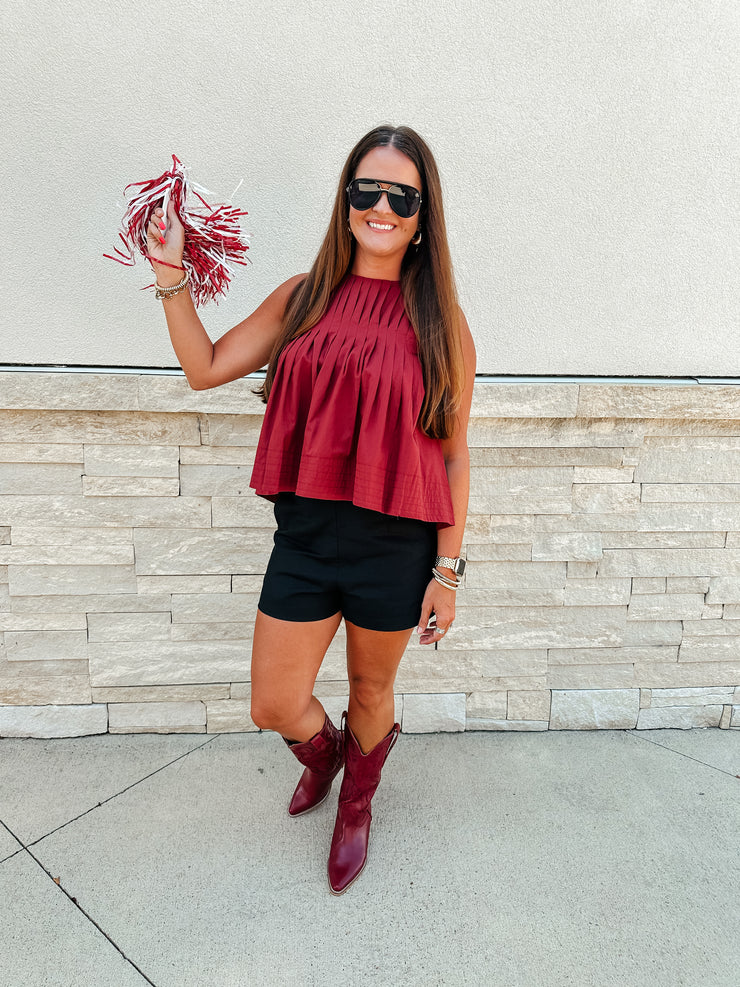 Anna Top: Burgundy