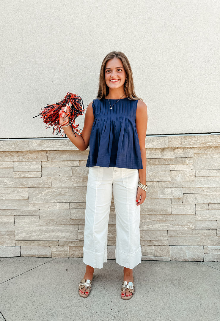 Anna Top: Navy