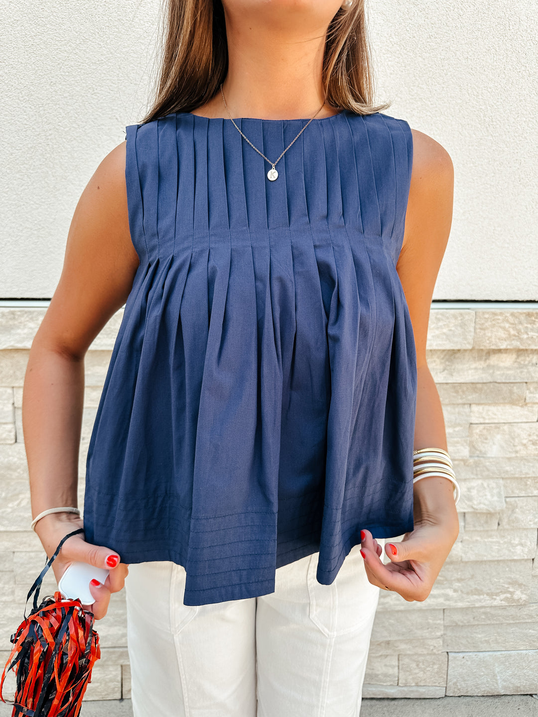 Anna Top: Navy
