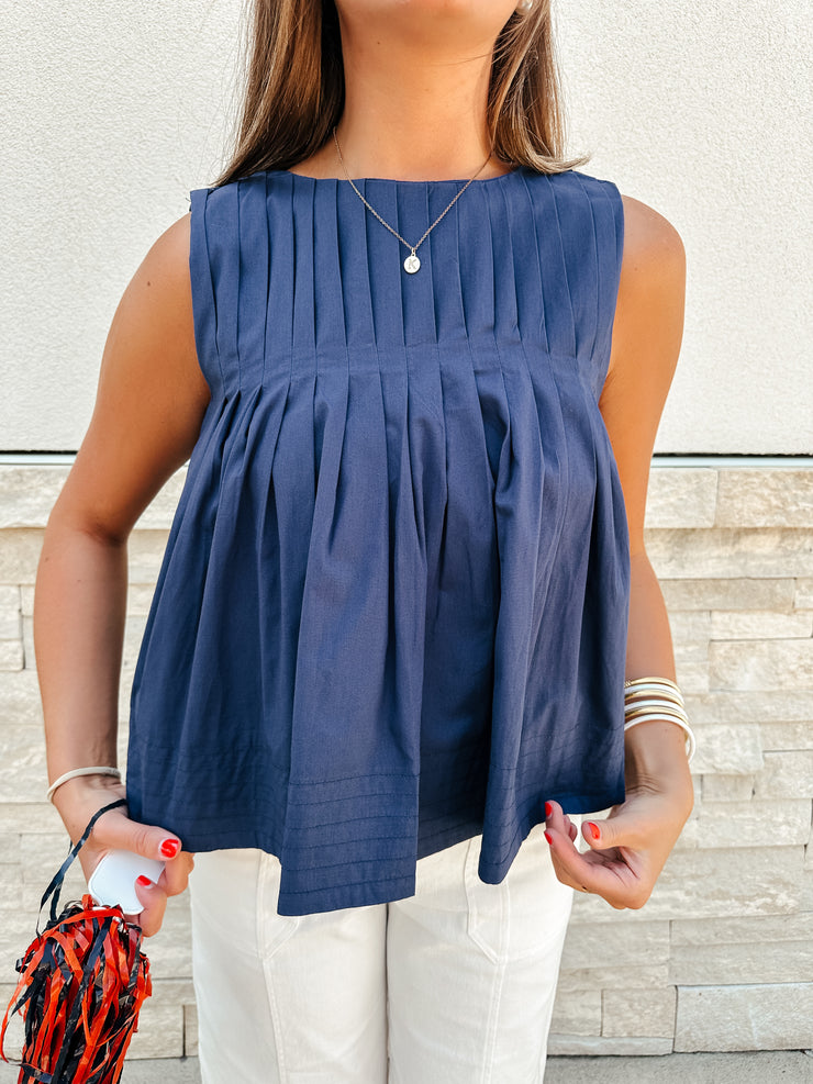 Anna Top: Navy
