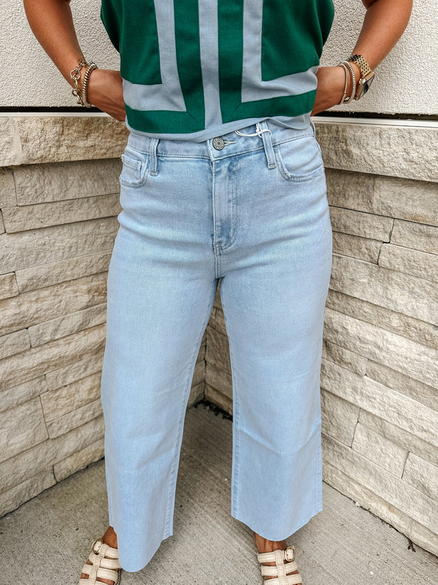 Advantages High Rise Wide Leg Jeans