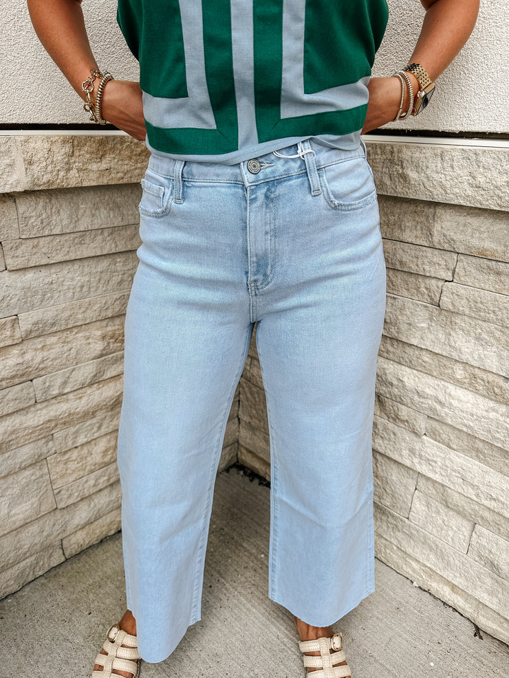 Advantages High Rise Wide Leg Jeans