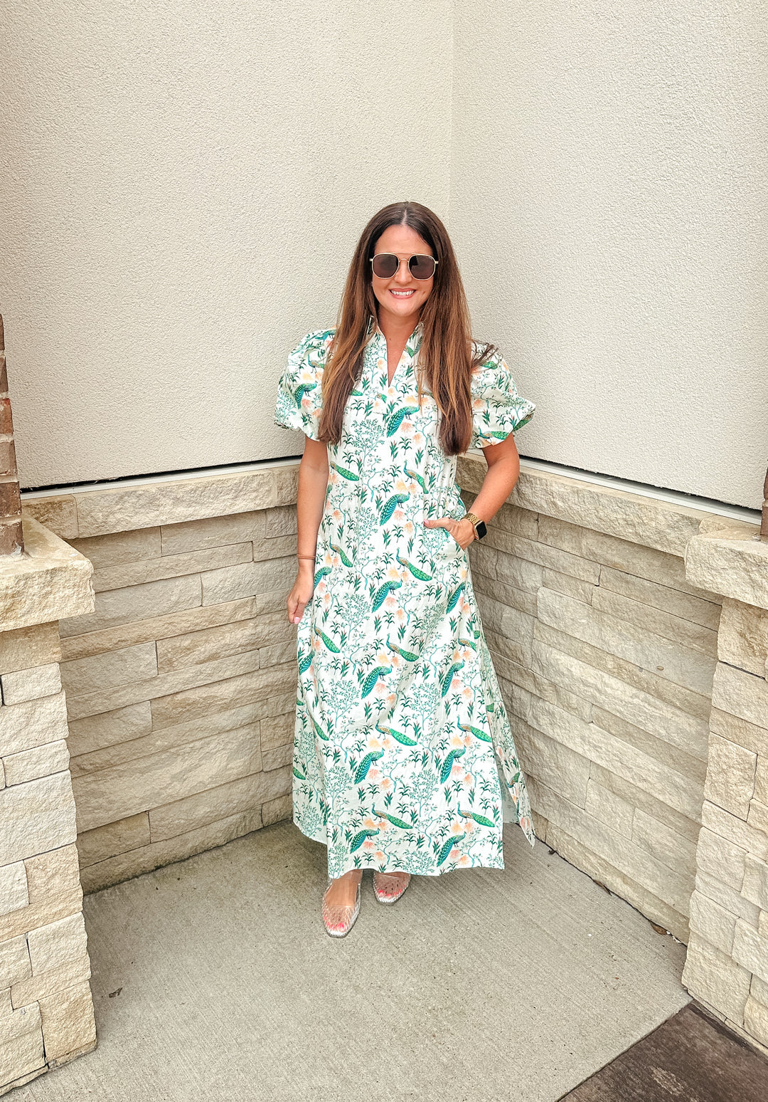 Peacock Maxi Dress