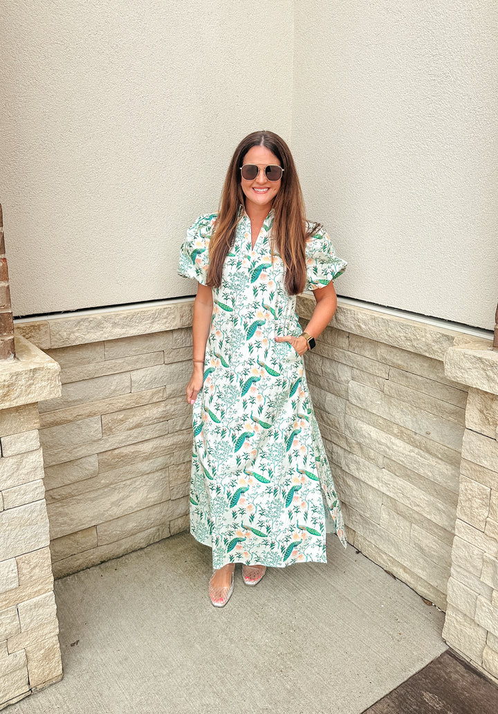 Peacock Maxi Dress