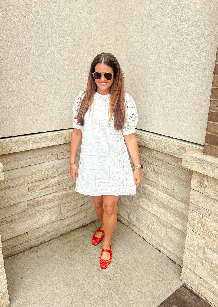 White Eyelet Dress