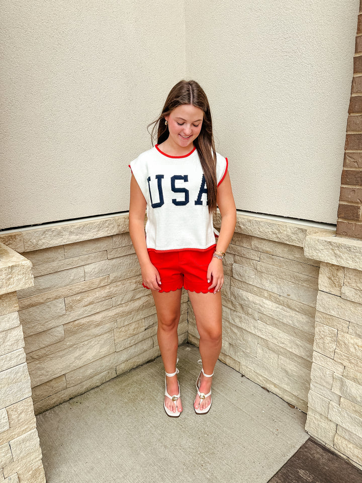 USA knit sweater