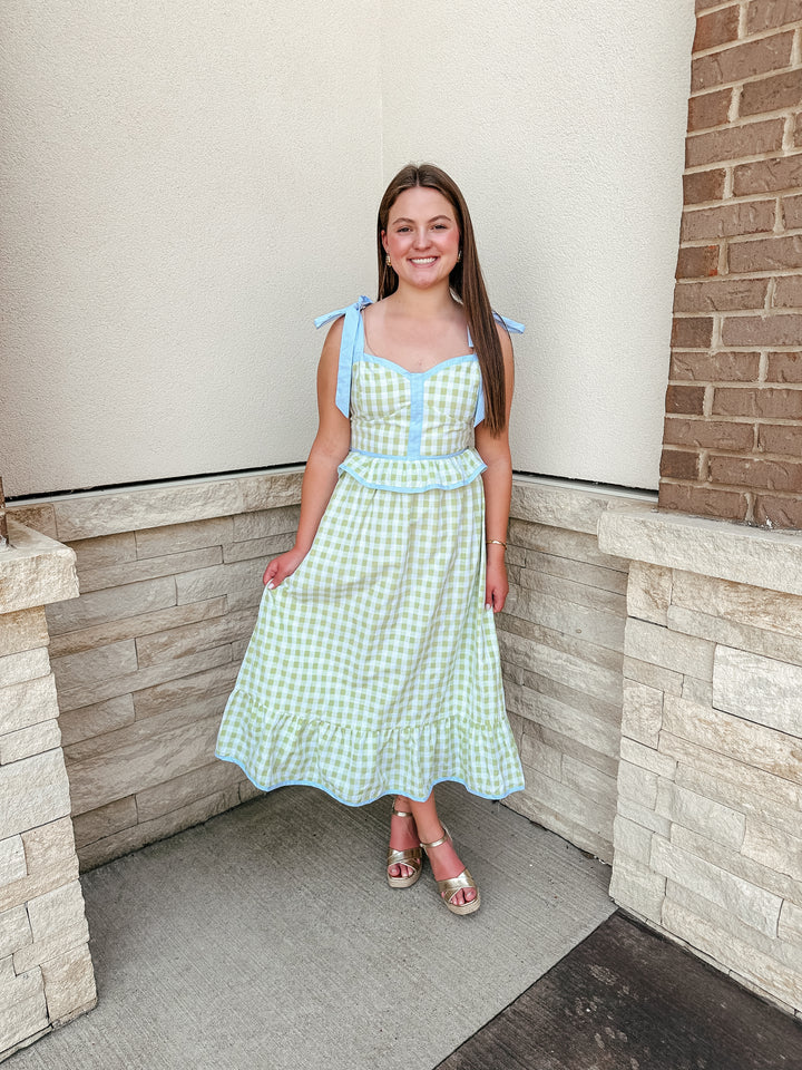 Sweetheart Gingham Mini Dress
