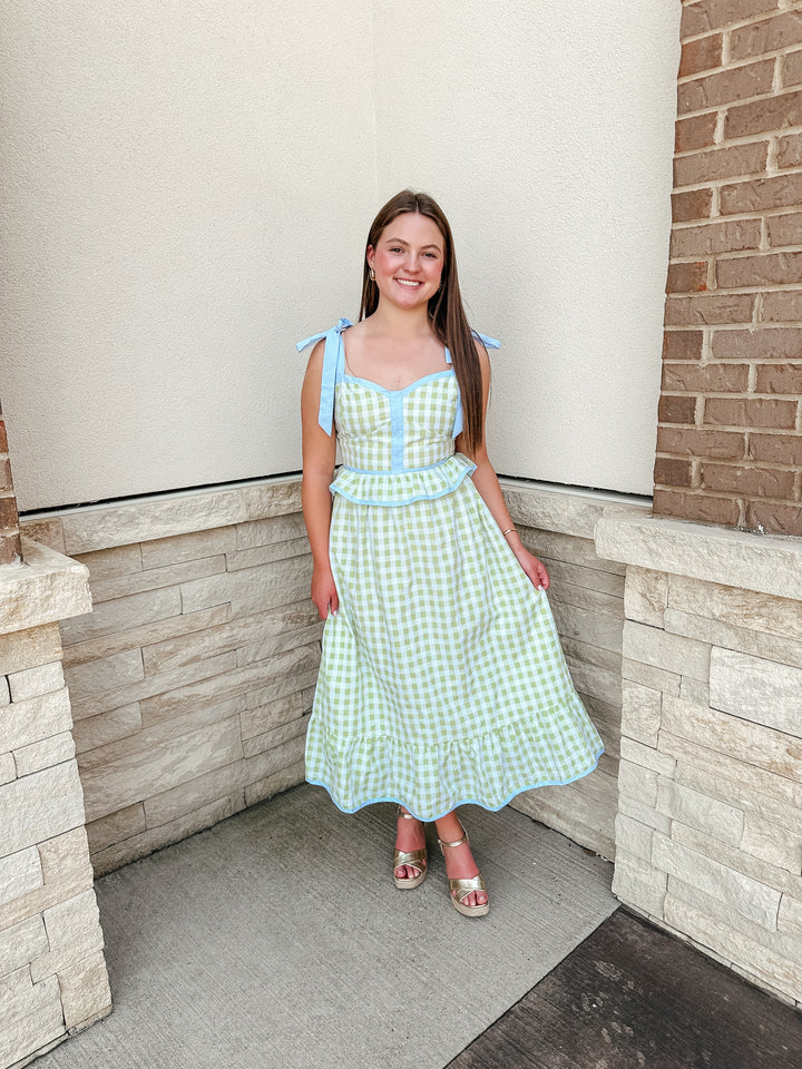 Sweetheart Gingham Mini Dress