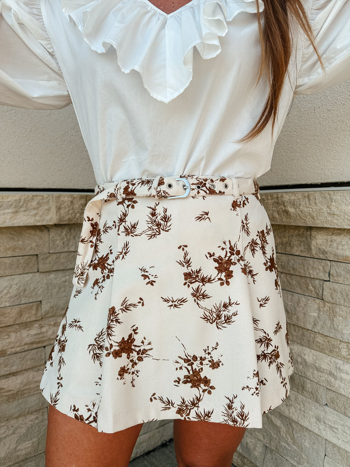 Vintage Floral Skort