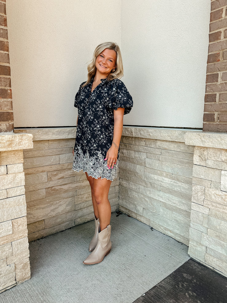 Evelyn Floral Embroidered Dress