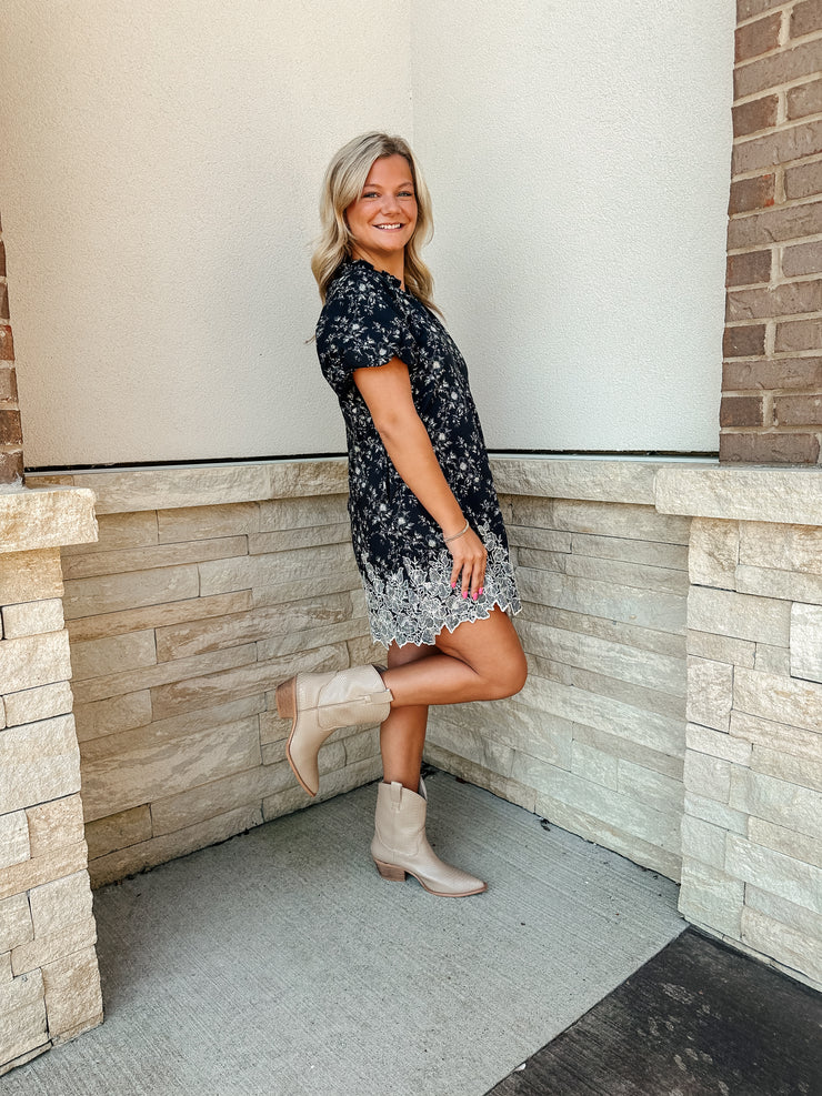 Evelyn Floral Embroidered Dress