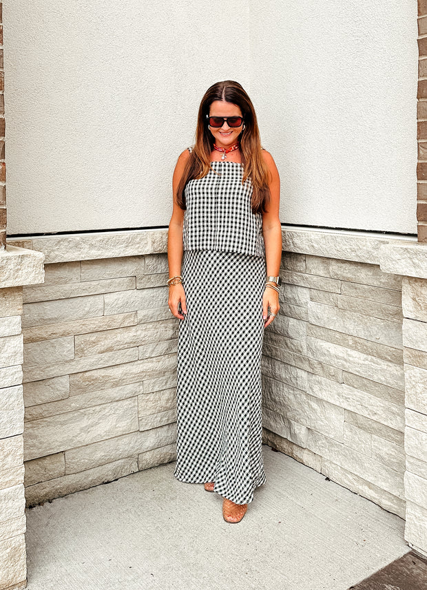 Gingham Maxi Skirt