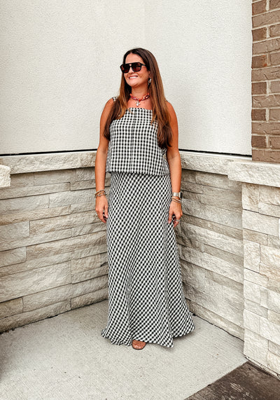 Gingham Maxi Skirt