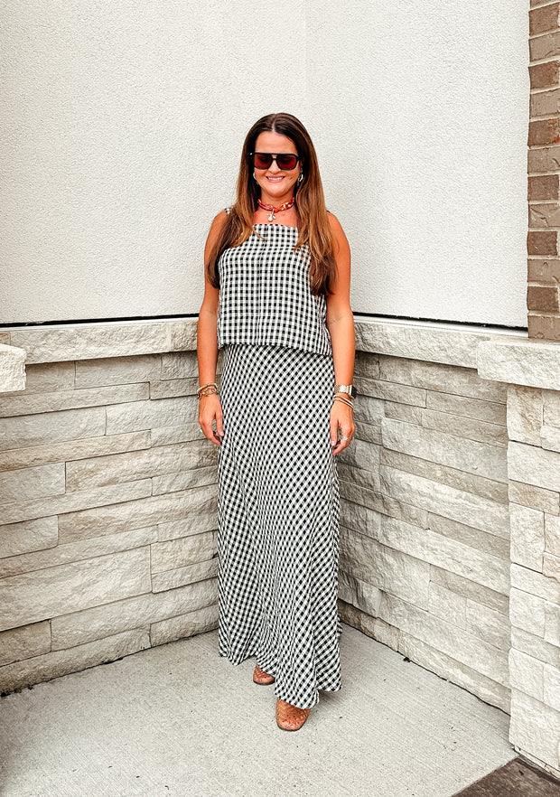 Gingham Maxi Skirt