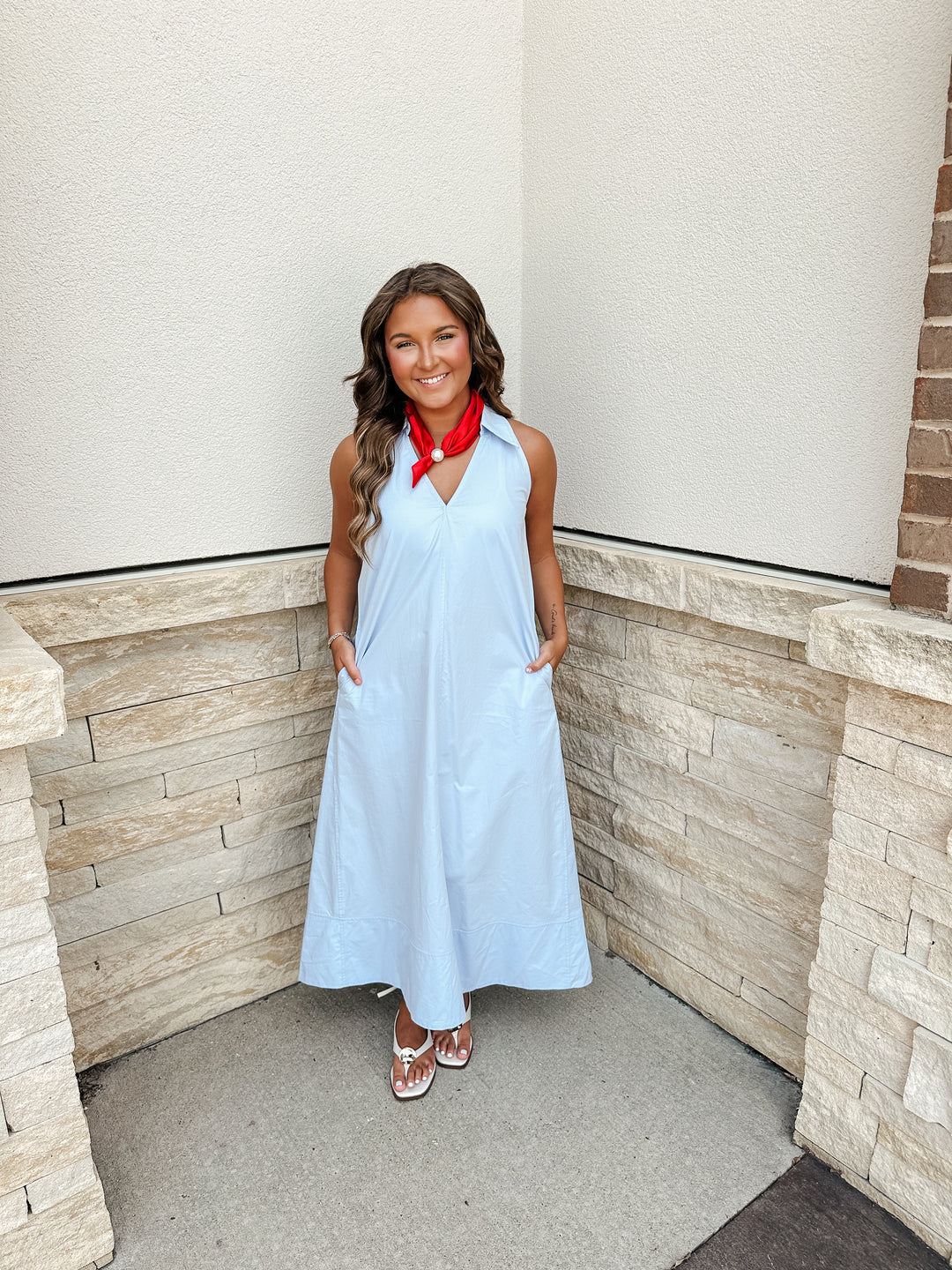 Baby Blue Midi Dress