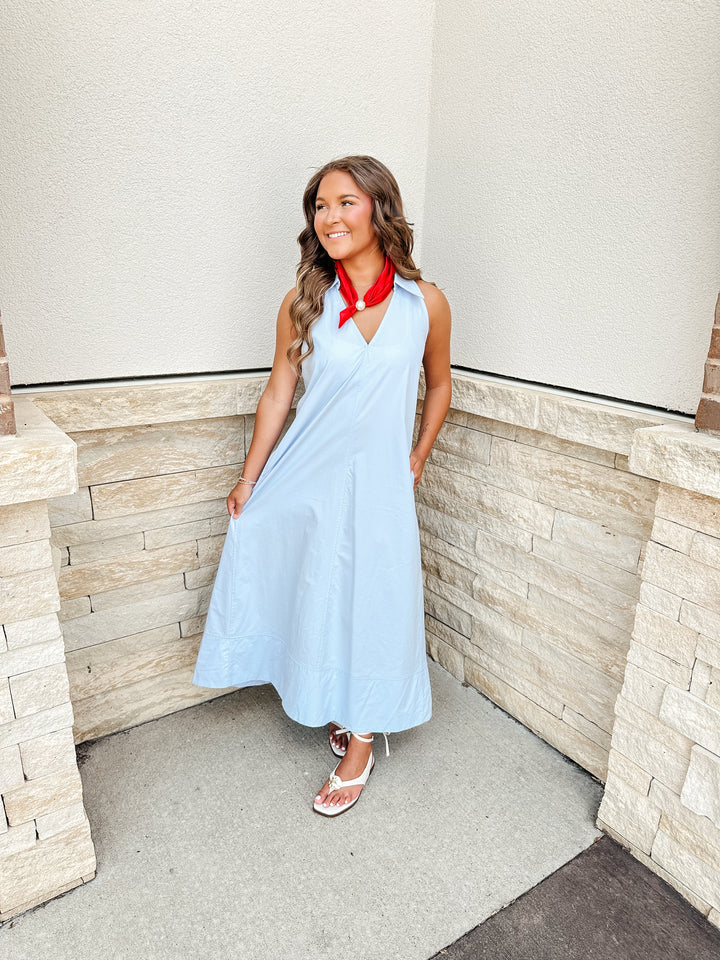 Baby Blue Midi Dress