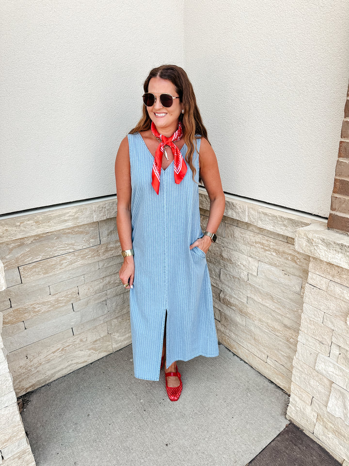 Denim Stripe Dress
